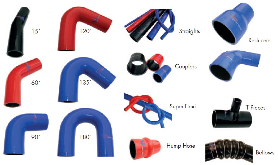 viper performance, silcone hose reducer, silicone hose coupler, silicone hose flexi, silicone hose T piece, silicone hose hump, silicone hose bellows,